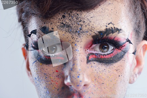 Image of Beautiful Woman with  Luxury Makeup