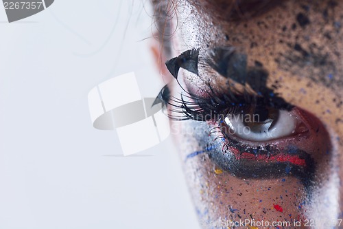 Image of Beautiful Woman with  Luxury Makeup