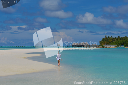 Image of happy woman at summer