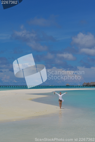Image of happy woman at summer