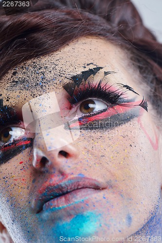 Image of Beautiful Woman with  Luxury Makeup