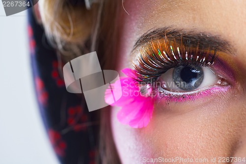Image of Beautiful Woman with  Luxury Makeup