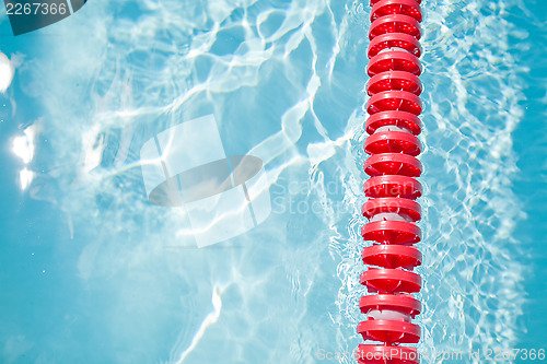 Image of Swimming pool and lane rope