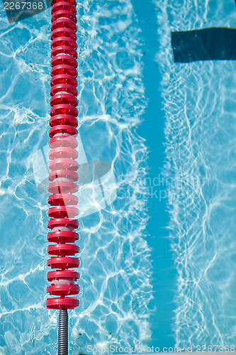 Image of Swimming pool and lane rope