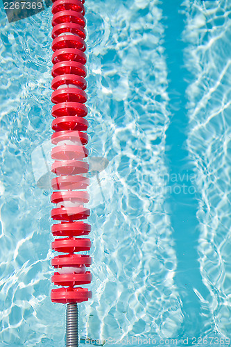 Image of Swimming pool and lane rope