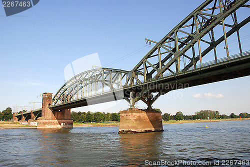 Image of The Suedbruecke over the Rhine in Cologne, Germany