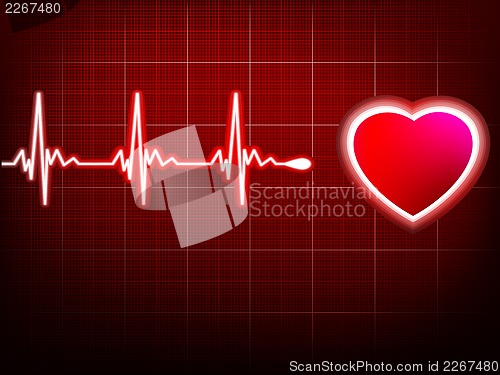 Image of Heart beating monitor. EPS 10