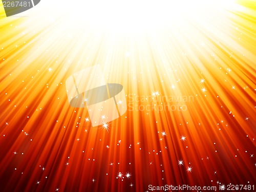 Image of Sunburst rays of sunlight tenplate. EPS 10