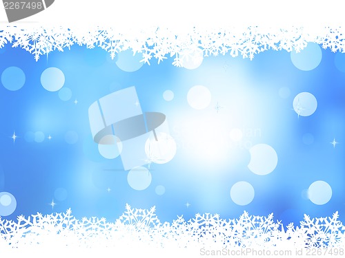 Image of Blue background with snowflakes. EPS 8