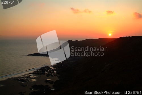 Image of sunset at coast