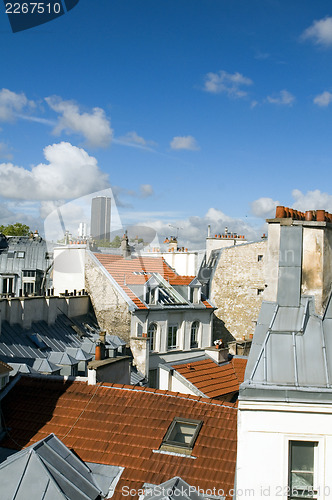 Image of rooftops of Paris France Europe tallest office building Montparn