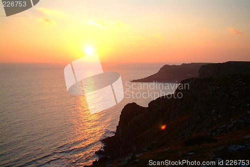 Image of sunset at coast