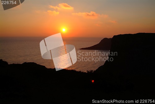 Image of sunset at coast