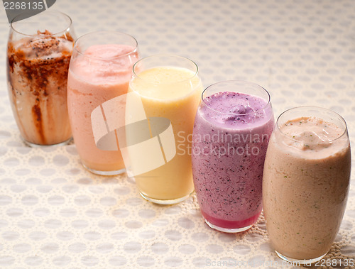 Image of selection of fruits long drinks