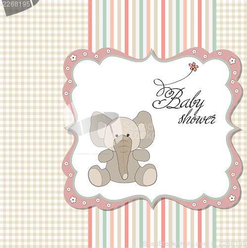 Image of romantic baby girl announcement card