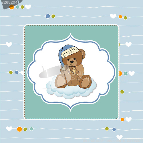 Image of customizable greeting card with teddy bear