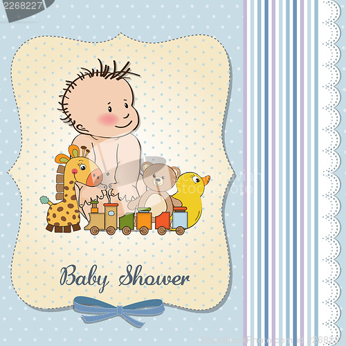 Image of baby boy shower card