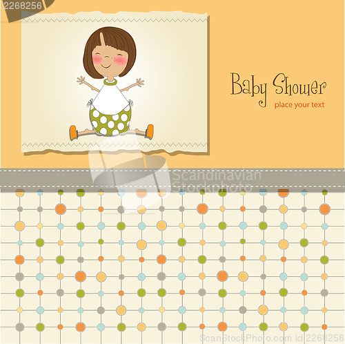 Image of new baby girl announcement card
