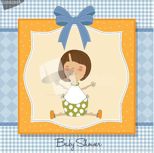 Image of new baby girl announcement card