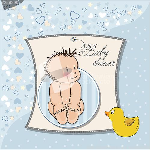 Image of baby boy shower card