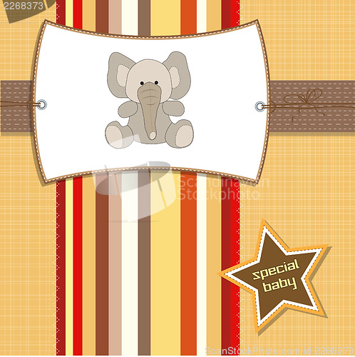 Image of romantic baby announcement card