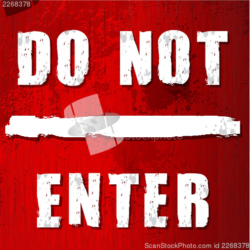 Image of Red do not enter sign