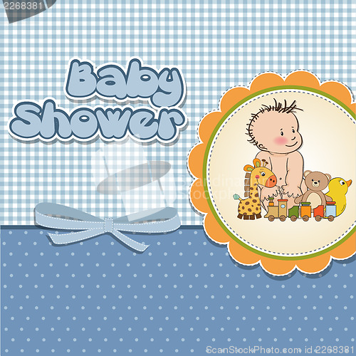Image of baby boy shower card