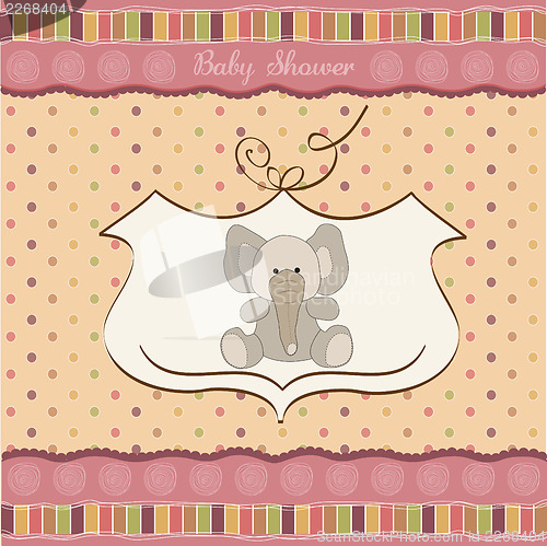 Image of romantic baby girl announcement card