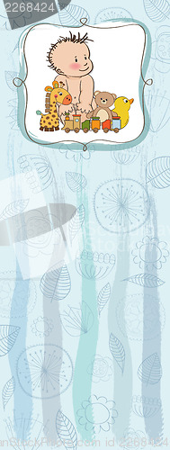 Image of baby boy shower card