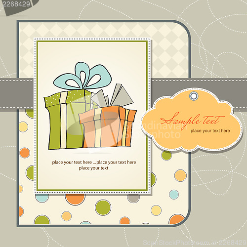 Image of birthday card with gift box