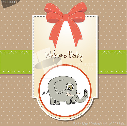 Image of romantic baby announcement card
