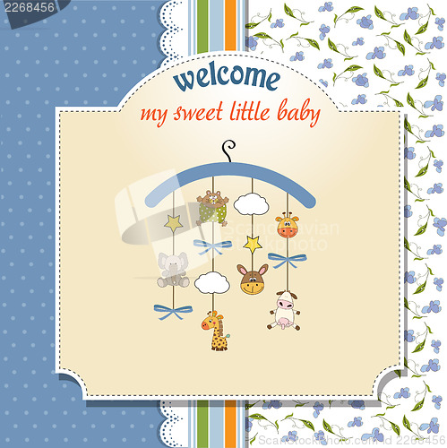 Image of welcome baby announcement card