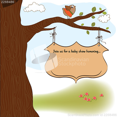 Image of baby shower announcement card