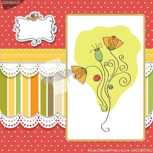 Image of thank you greeting card with flower