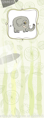 Image of romantic baby announcement card