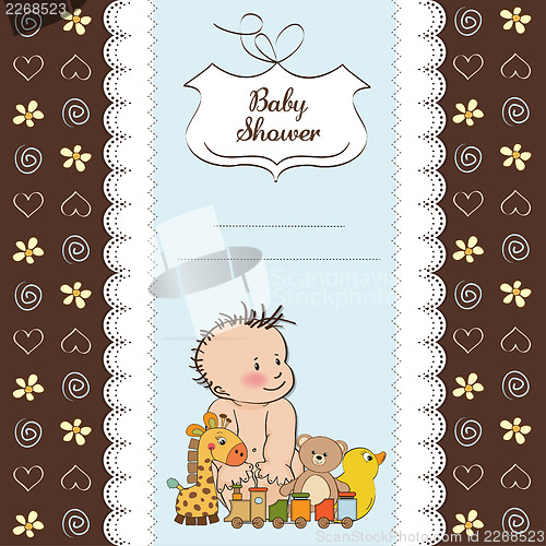 Image of baby boy shower card