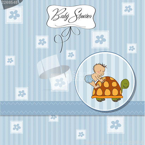 Image of funny baby boy announcement card