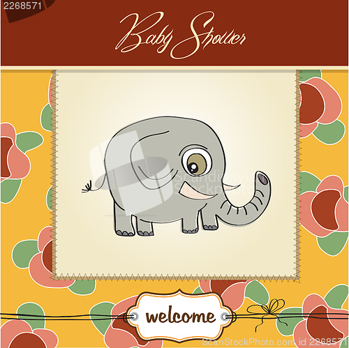 Image of romantic baby announcement card