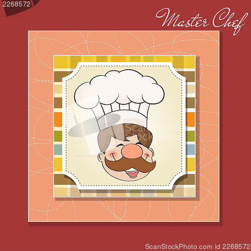 Image of Background with Smiling Chef and Menu
