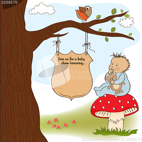 Image of baby shower announcement card