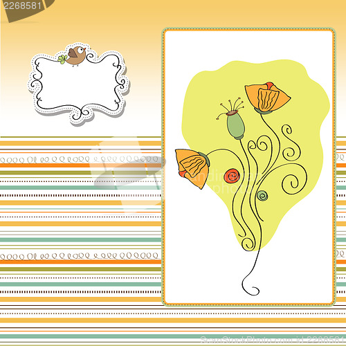 Image of thank you greeting card with flower