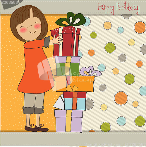 Image of young girl with gift
