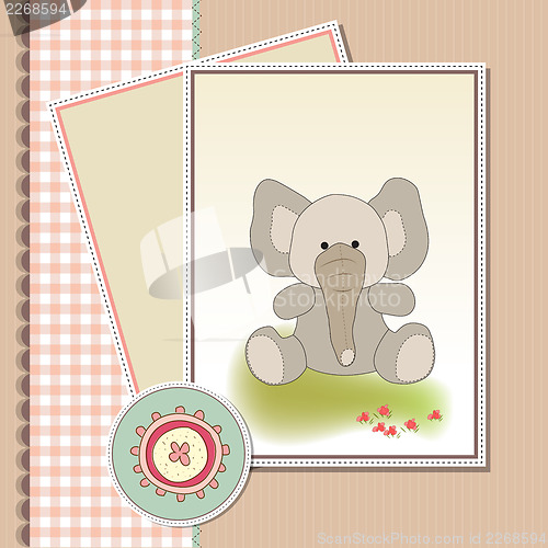 Image of romantic baby announcement card