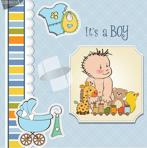 Image of baby boy shower card