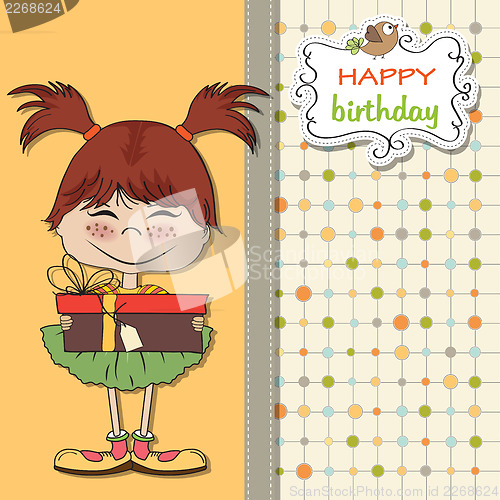 Image of young girl with gift