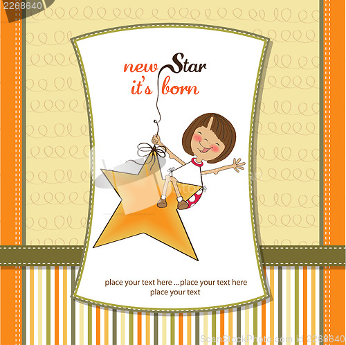 Image of new star it's born.welcome baby card