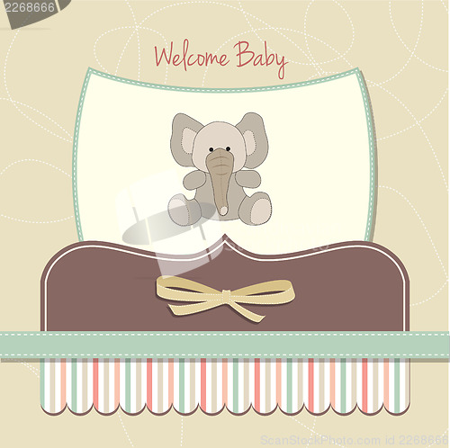 Image of romantic baby girl announcement card