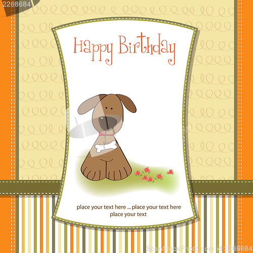 Image of birthday card with dog