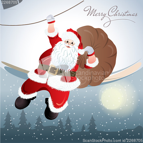 Image of Santa Claus, greeting card design