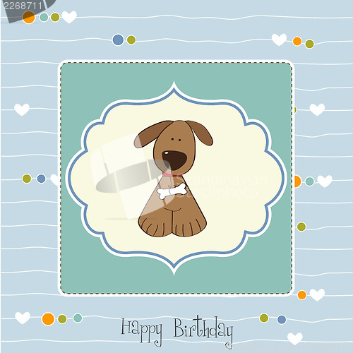 Image of birthday card with dog